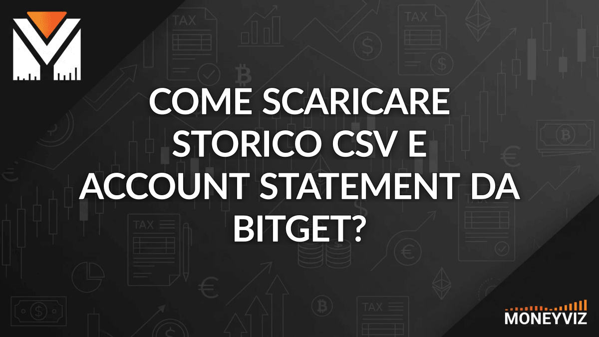 Guida MoneyViz allo storico CSV e all'Account Statement Bitget
