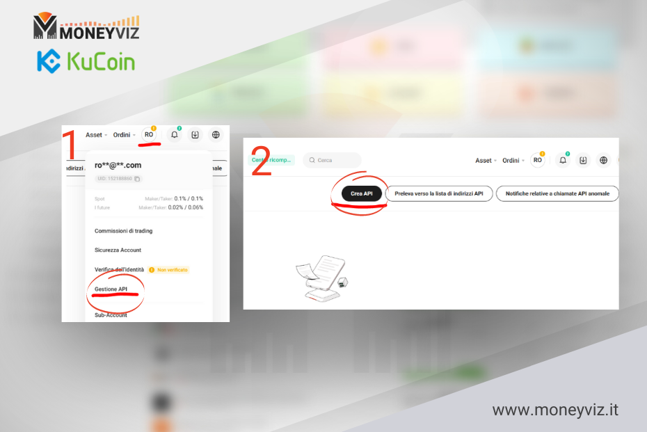 Come pagare le tasse su Kucoin? Creazione Chiave API